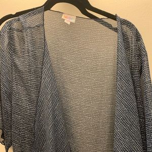 lularoe shirly, navy blue and light blue